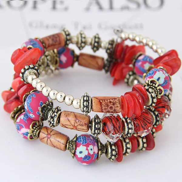 Kymyad Bohemian New Shell Stone Bracelet Multilayer Beads Strand Bracelets &amp Bangles For Women Pulseras Mujer | Украшения и