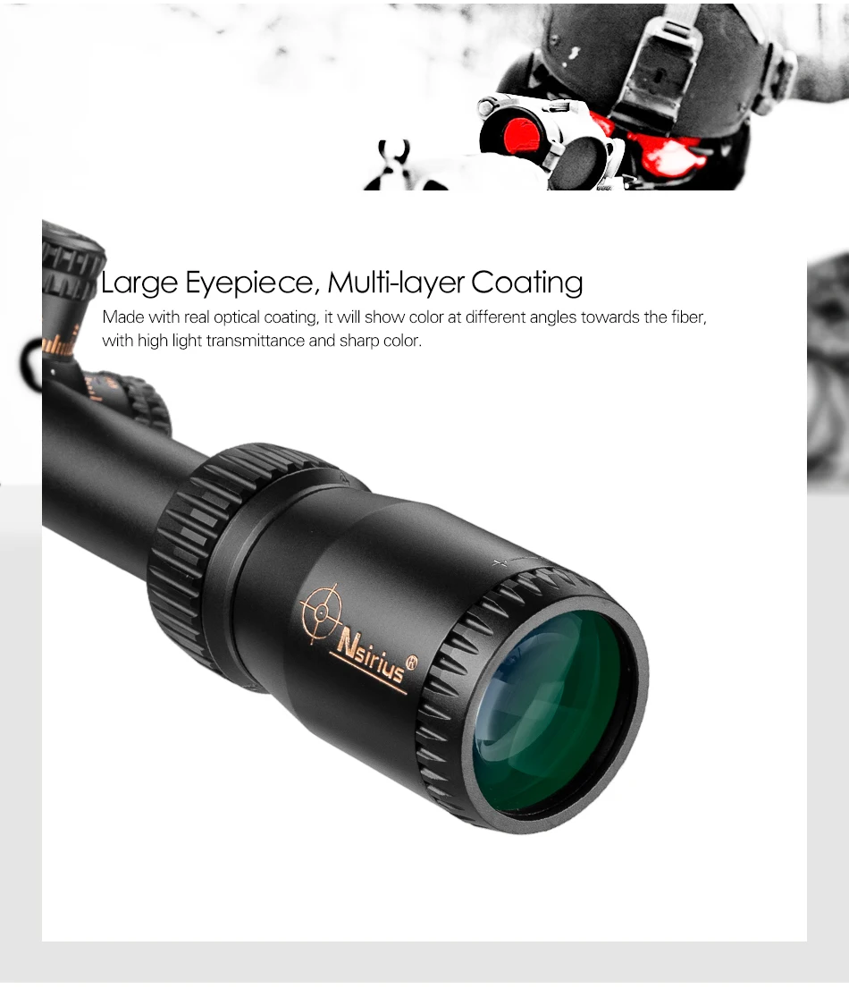 NSIRIUS 4-14X44 AOE тактический прицел оптический прицел красный зеленый llluminate охотничий прицел для снайпера
