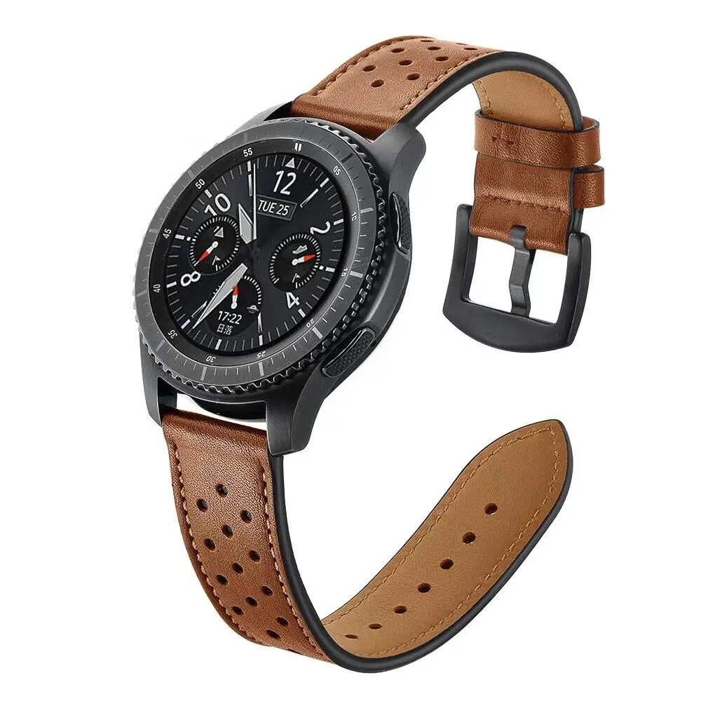 Ремешок для часов из натуральной кожи Samsung Galaxy 42 мм 46 Gear S3 Huawei Watch 2 Pro ремешок Huami 22