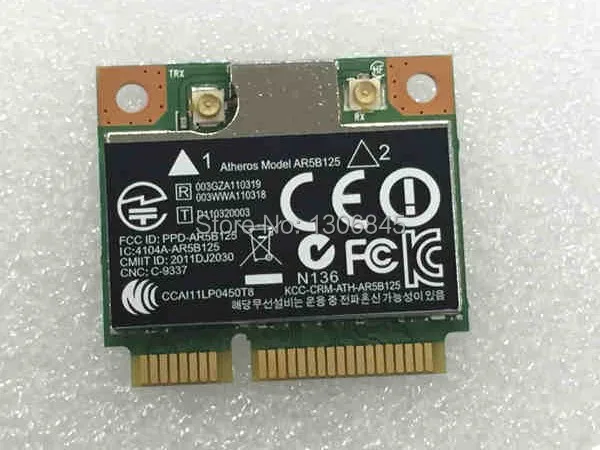Оптовая продажа Новая беспроводная Wi Fi карта Atheros AR5B125 half Mini PCI E 150 Мбит/с|wireless card|half