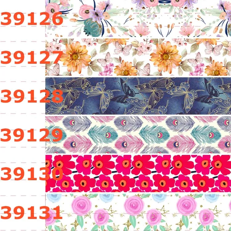 

Y 50 yards Various cartoon ribbon flowers colorful 3 cartoon printed grosgrain ribbon