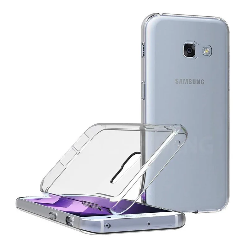 Чехол для samsung Galaxy A3 A5 A7 2017 термополиуретановый Силиконовый прочный чистый мягкий