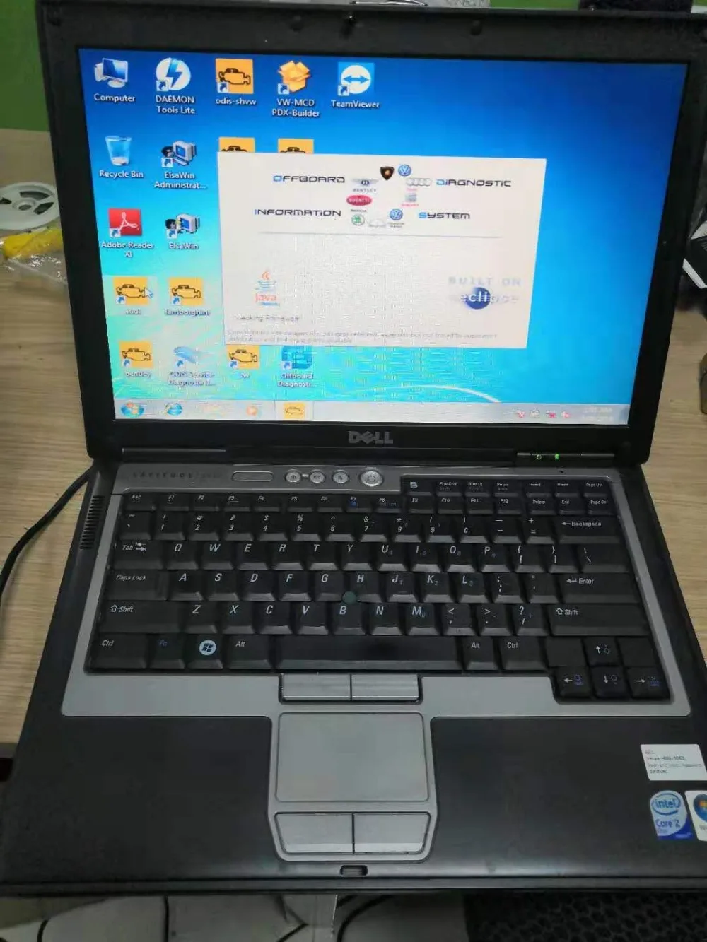 Ноутбук D630 4GB с Vas 5054A Odis 5.1.3 программным обеспечением с инженером 9,04 EKA 8 и Elawin 5,3 VASPC 19,01 VAG поддержка онлайн входа