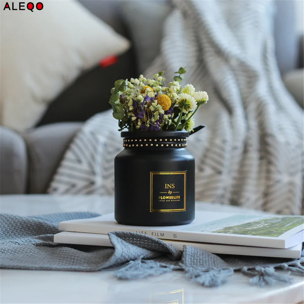 Шикарная Черная Стеклянная банка для хранения скандинавских матовых красок