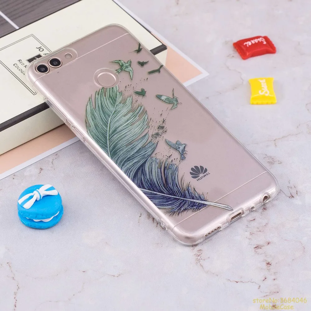 Высокое качество ТПУ чехол для телефона huawei P SMART Мультфильм Окрашенные Мягкий
