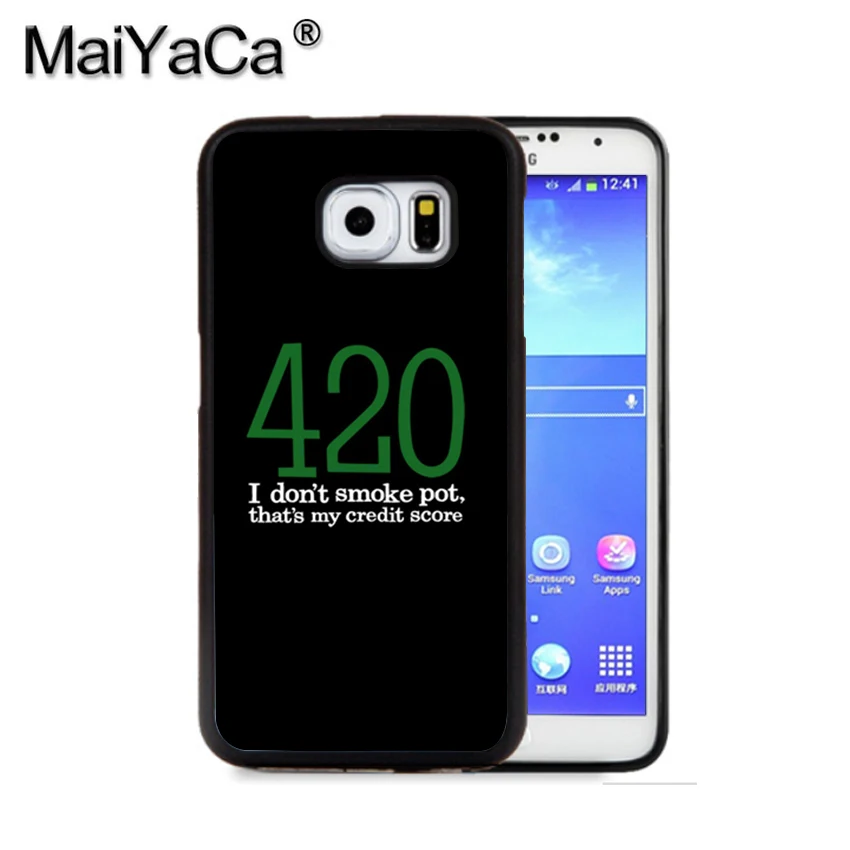 Maiyaca Смешные 420 травы кредитный счет Телефон чехол для Samsung S9 S8 плюс S7 S6 Edge Plus