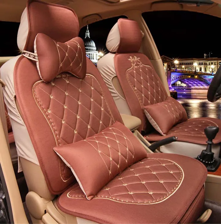 Чехлы на 5 сидений для 1 комплекта женские чехлы автомобильные сиденья в простом