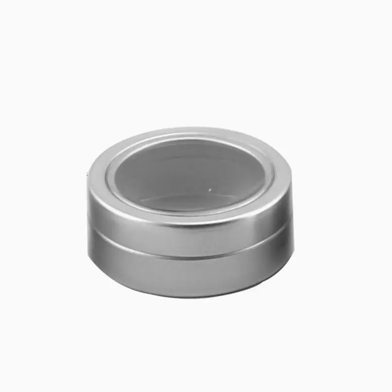 20G Empty cream aluminum containers with window lid, aluminum cosmetic lip balm container LX1062