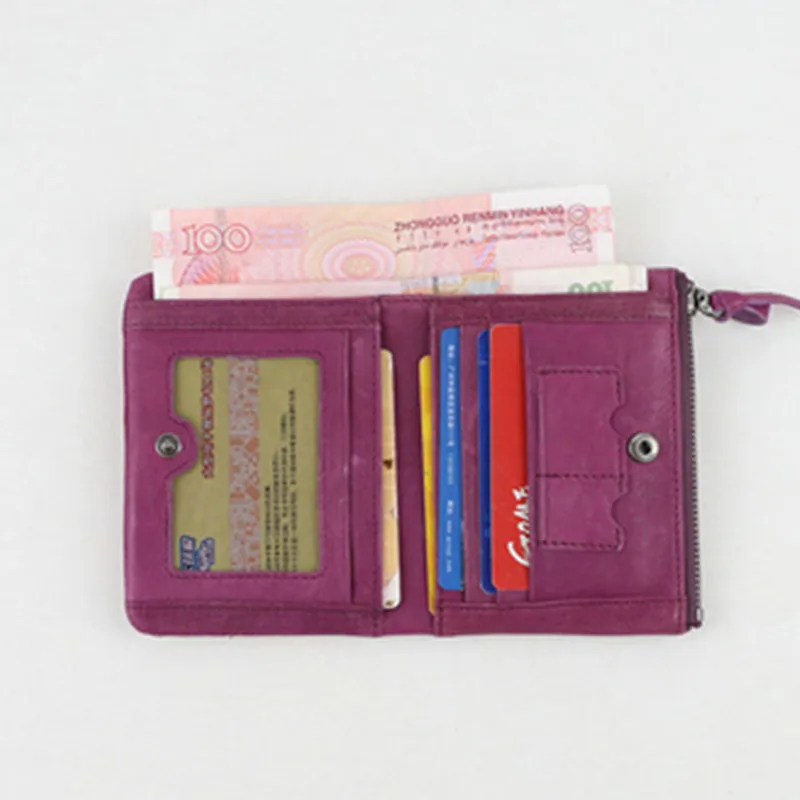 Новинка женские кошельки из натуральной кожи Лидер продаж короткие овечьей