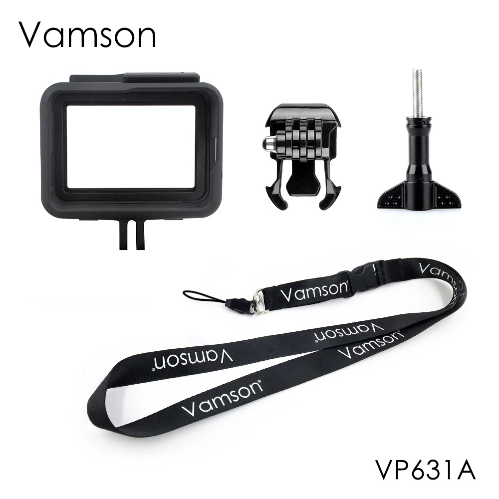 VP631A Vamson для Gopro аксессуары защитная рамка чехол задняя крышка корпус крепление Hero7 6 5 черный 7 серебристый/белый VP631 - Цвет: VP631A