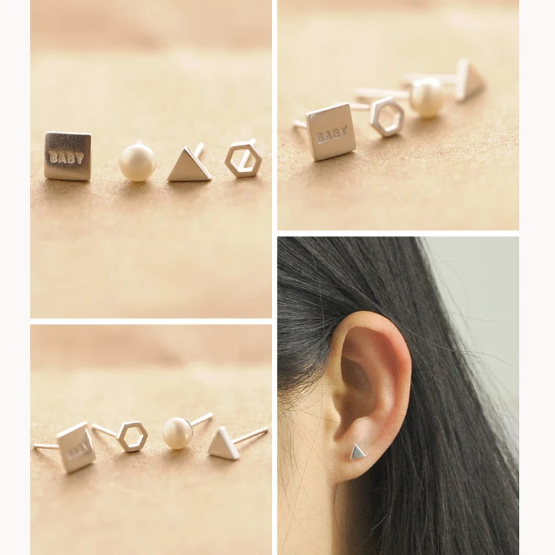 Серьги гвоздики в форме круга с геометрическим рисунком|fashion stud earrings|stud earringspure
