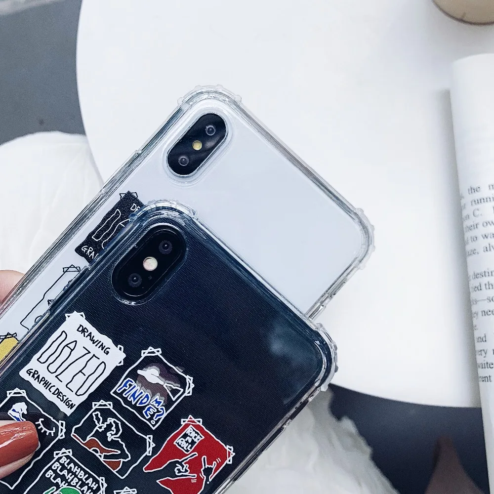 Модный противоударный силиконовый чехол с логотипом для iPhone X XR XS Max 8 7 6S Plus