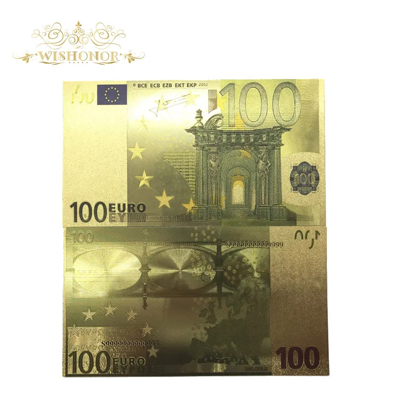 Лидер продаж 2018 бумажные Позолоченные купюры всех типов в евро 5 10 20 50 100 200 500 1000 1