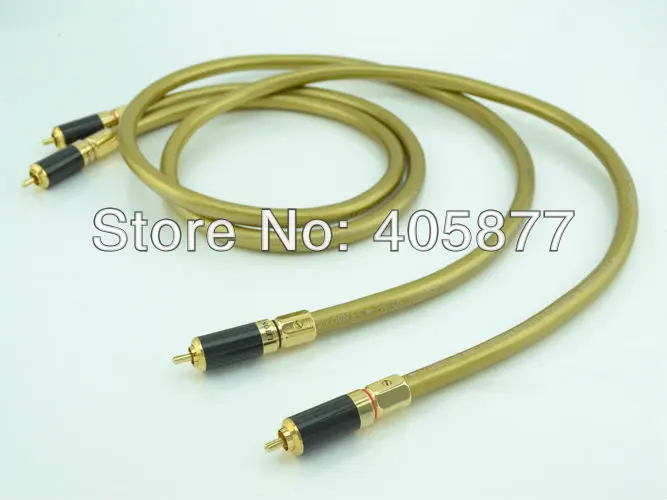 Hi-Fi аудио Hexlink золотистый 5-C с разъемом RCA из углеродного волокна кабель Hifi rca 1 м |