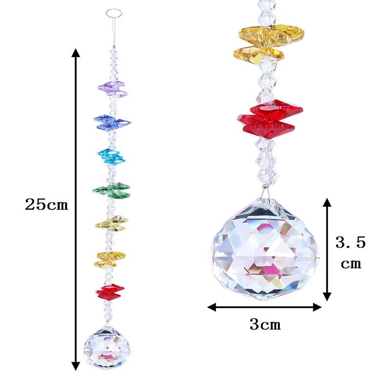 H &amp D Suncatcher Кристалл чакра фантазия бусины висит Радуга производитель 30 мм