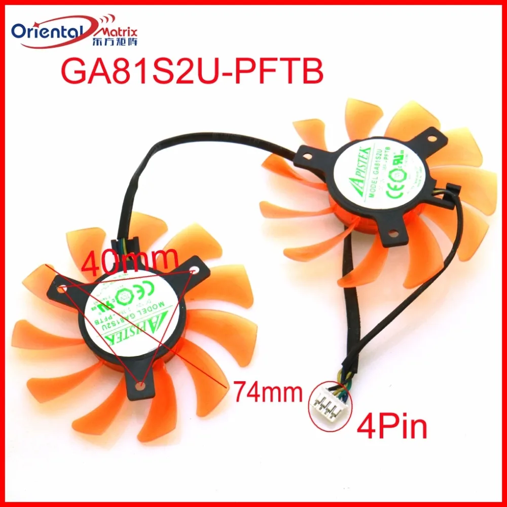 Бесплатная доставка GA81S2U PFTB 12 В 0 38 а 75 мм 40*40*40 4 контактный VGA вентилятор для ZOTAC GTX660