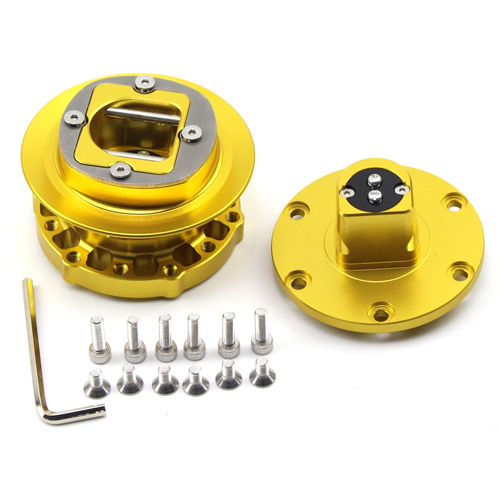 Универсальный Алюминий гоночный руль Quick Release Адаптер Hub оснастки