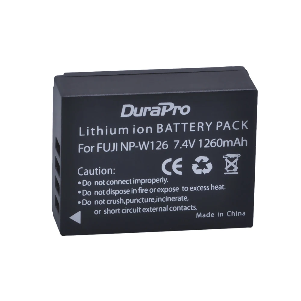 2X1260 мА/ч NP-W126 NP W126 Камера Li-Ion Батарея + ЖК-дисплей USB Dual Зарядное устройство для