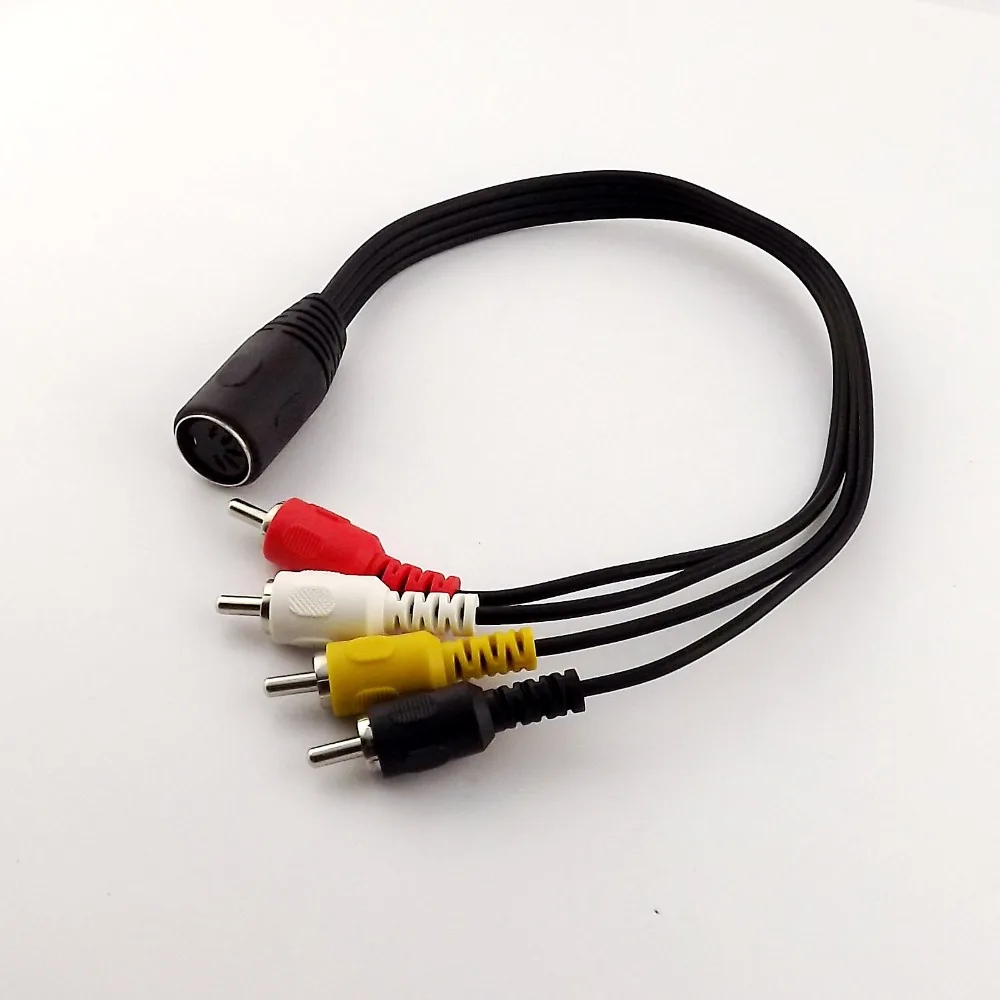 1 шт. аудиокабель 5Pin MIDI DIN гнездо адаптер на 4 RCA штекер Phono разъем фута|midi adapter|din cable