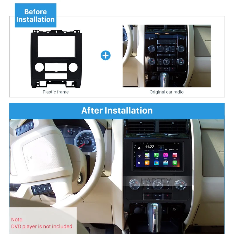 Автомагнитола Harfey 2Din рамка для автомобиля панель крепления и отделки MAZDA Tribute MERCURY