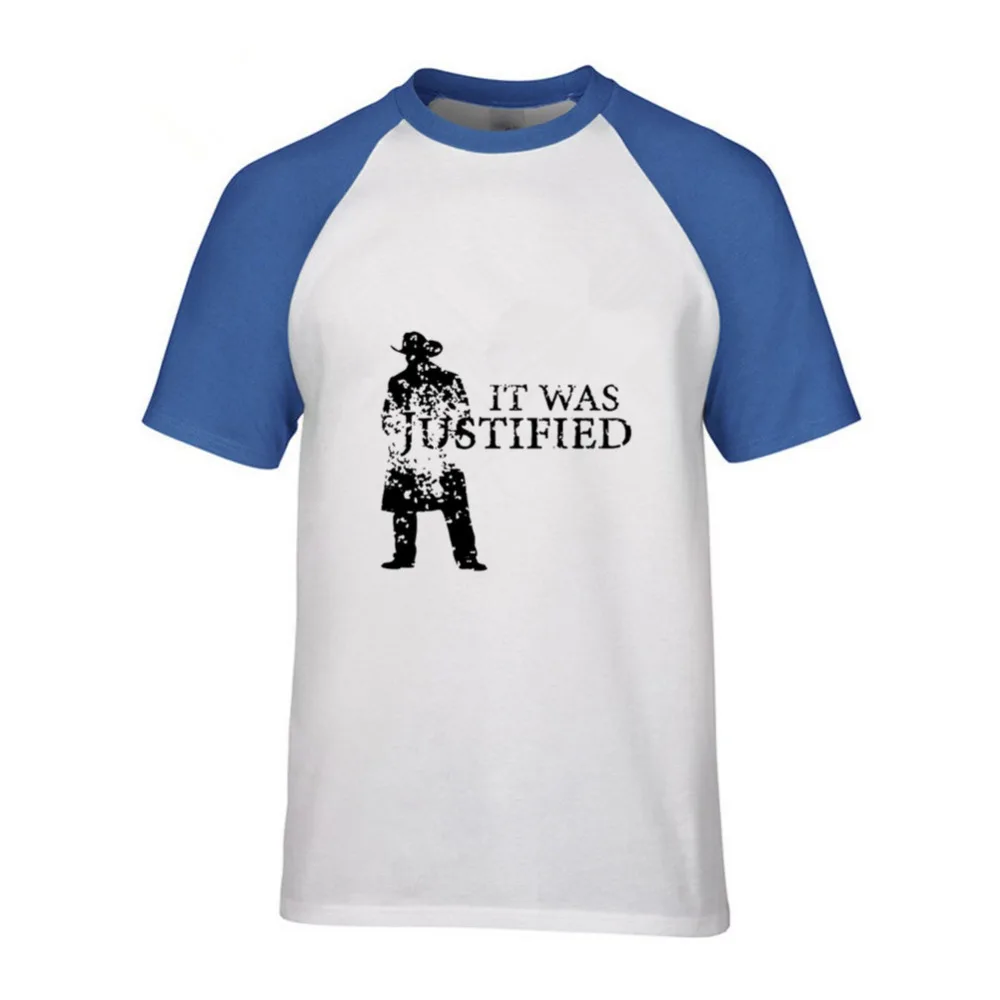 TV Justified Men's T-Shirts Funny Printed Short Sleeve Tshirts Summer Hip Hop Casual Cotton Tops Tees Streetwear free shipping | Мужская