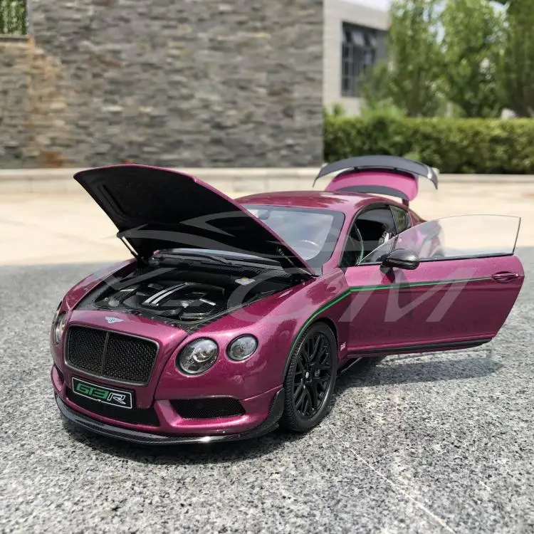Литая под давлением модель автомобиля Почти настоящий Bentley Континентальный GT3-R ограниченная 1:18(фиолетовый)+ маленький подарок