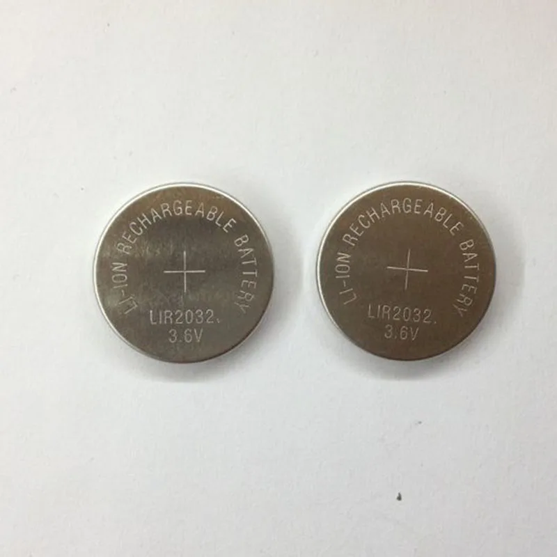 4 шт./партия, новая литий-ионная аккумуляторная батарея LIR2032 3,6 V для монет, может заменить CR2032 для часов