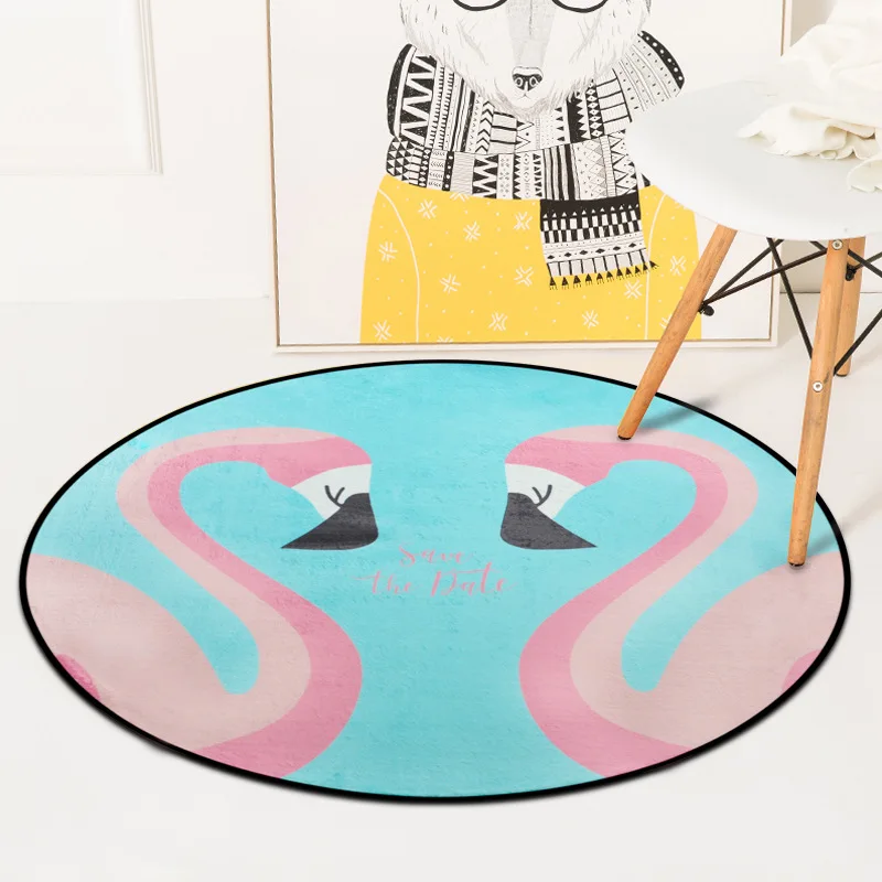 

round rug geometric Flaming carpet for livingroom bedroom children paly mat grey style rug tapete chair larege area rugs