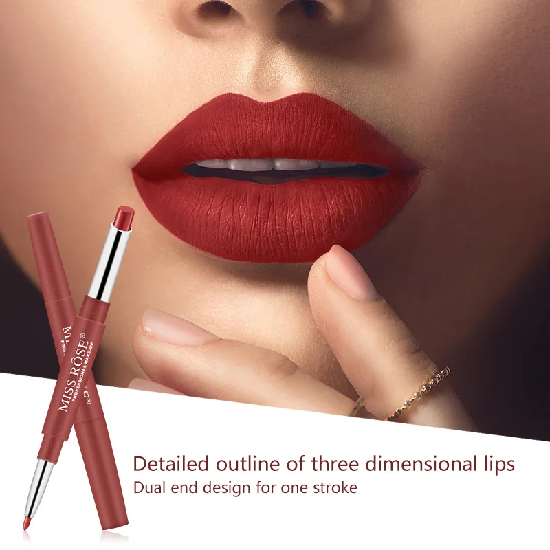 MISS ROSE 20 цветов 2 в 1 карандаш для губ долговечная Водонепроницаемая