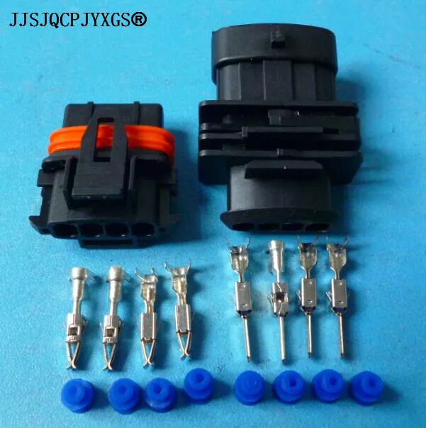 

JJSJQCPJYXGS 3.5mm Terminals 4 Pins Plastic Connector Waterproof For Car Parts 4P female male connector