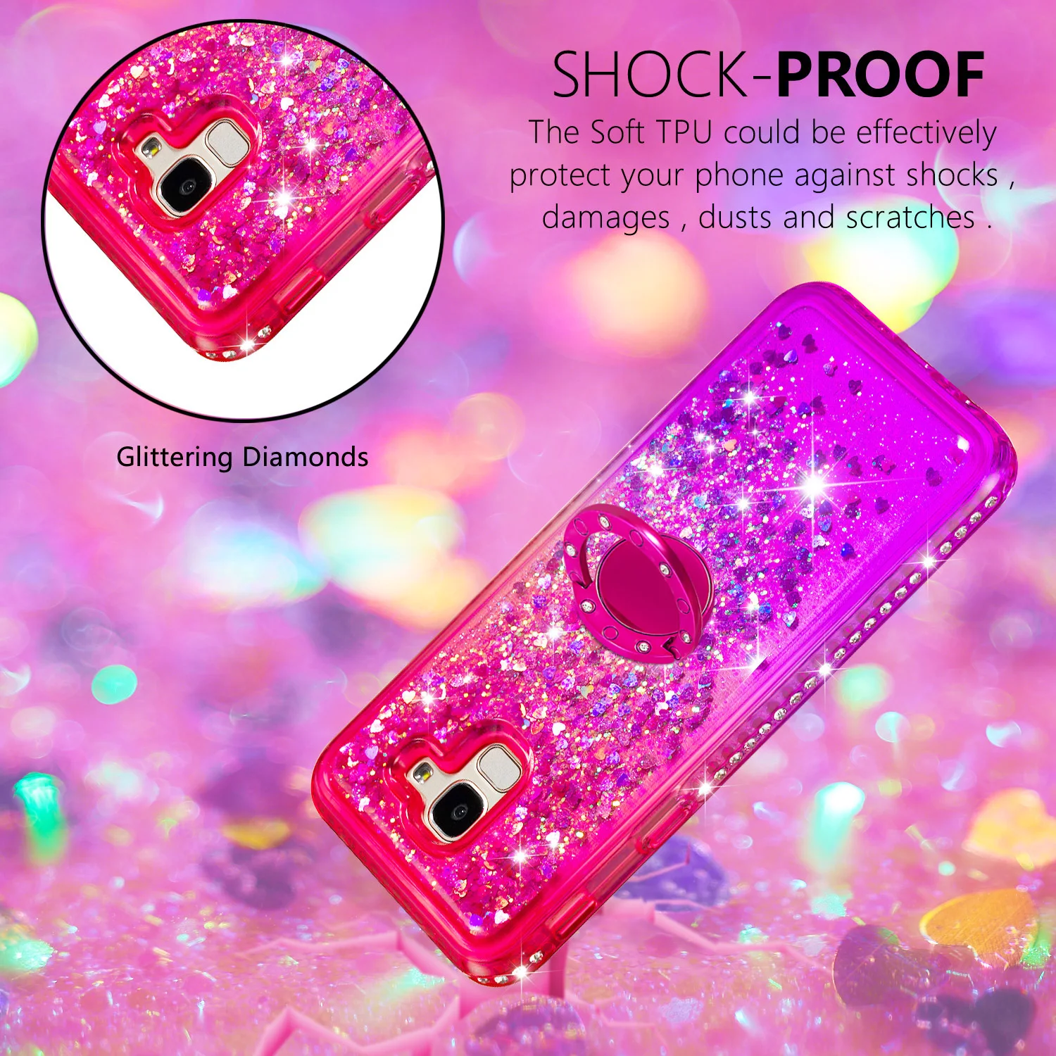 Quicksand bling Phone Case For Samsung Galaxy J6 2018 European version Cover TPU Back |