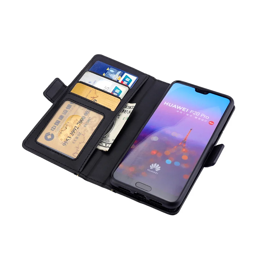 Роскошный кожаный чехол-книжка 2 в 1 для Huawei P20 Pro бумажник телефона стиле ретро