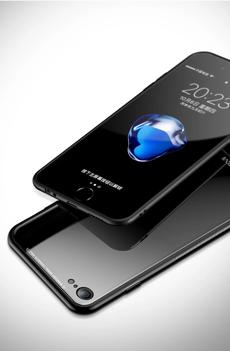 Msvii для iPhone 6 чехол iPhone 6 Чехол для iPhone 6 6S плюс роскошный Стекло защитный чехол Обложка Розовый противоударный для Apple
