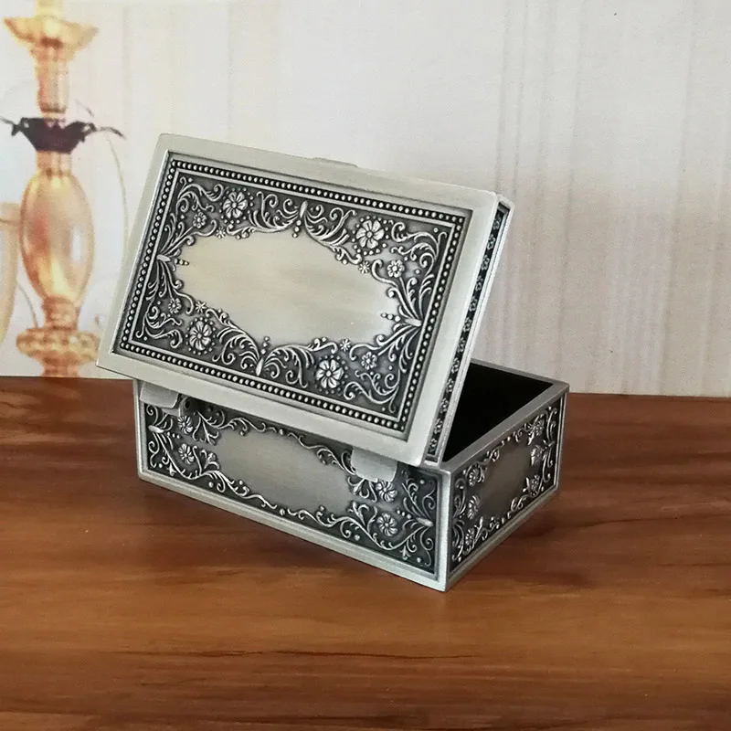 Размер S, винтажная шкатулка, брелок, чехол, металлическая коробка, ожерелье, браслет, кольца, Подарочная коробка для хранения, украшение дома, художественное ремесло