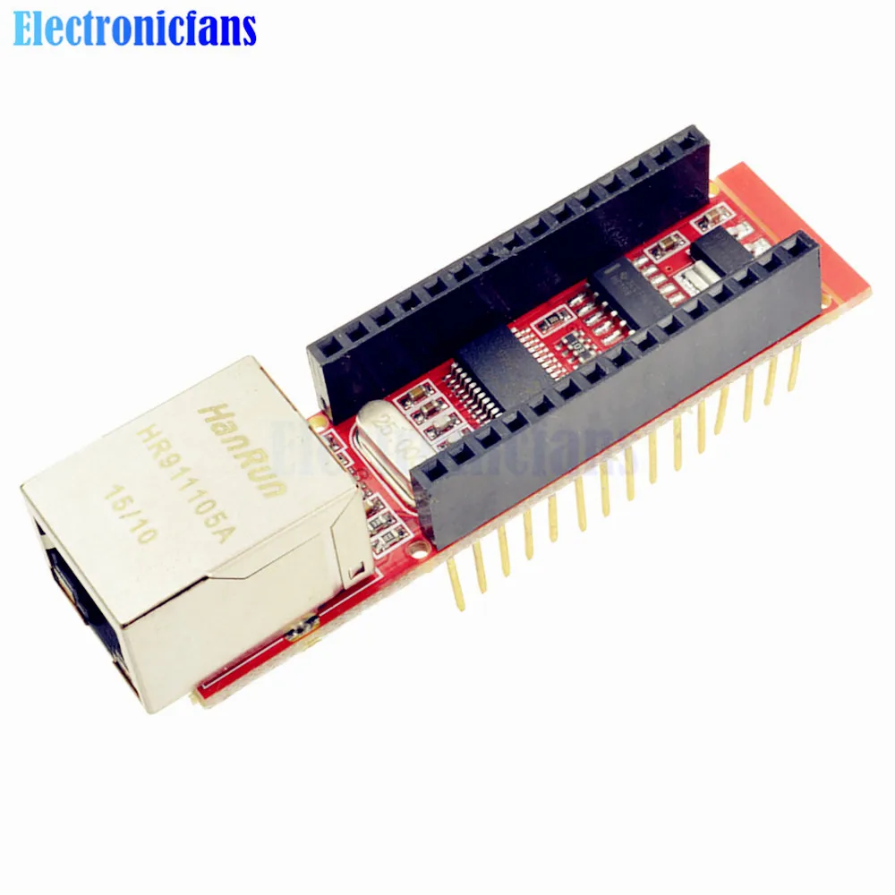 Сетевой экран V1.0 ENC28J60 для Arduino Nano микрочипа HR911105A RJ45 V3 Ethernet веб сервер модуль