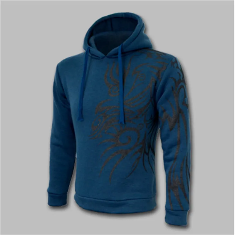 Новое поступление Мода китайский дракон Повседневное с длинным рукавом