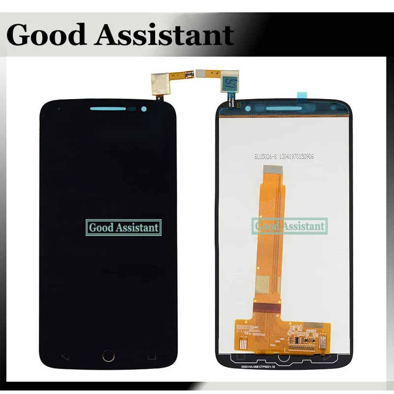 Черный/белый 5 0 Сумки из натуральной кожи для Alcatel One Touch Pop 2 Premium 7044 OT7044 7044Y 7044K 7044A