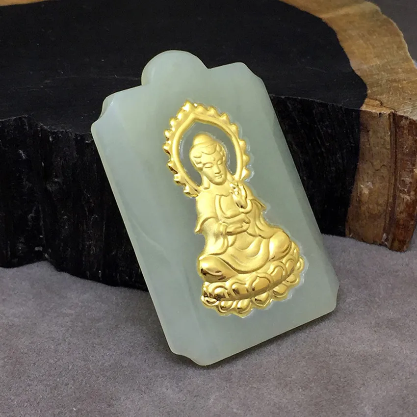 Распродажа 2018 натуральный Хотан белый камень lucky goddess of mercy Брендовые мужские и