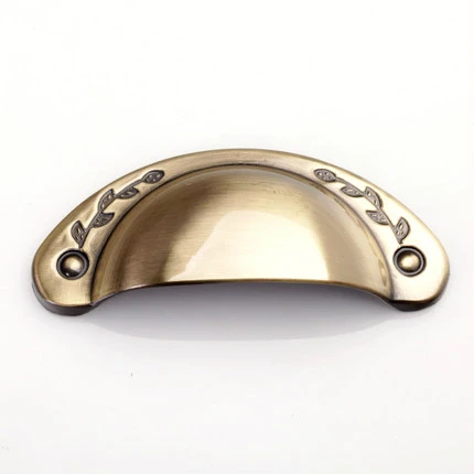 

30PCS Iron Kitchen Cabinets New Design Antique bronze Handle With Flower