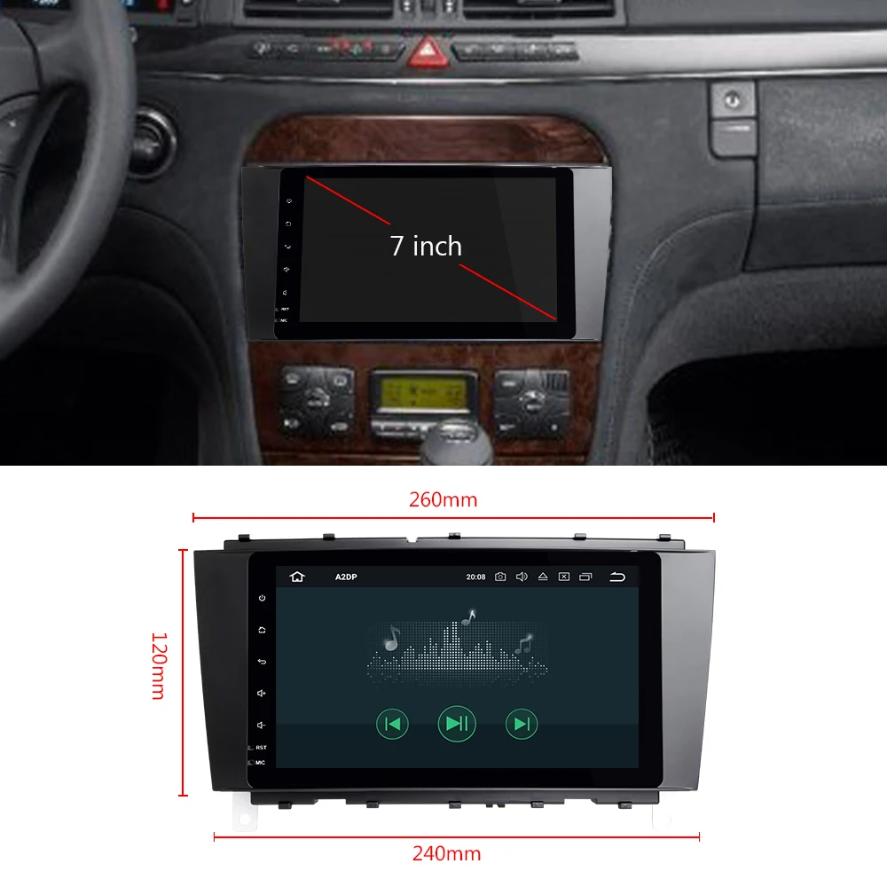 Eunavi 9 &quot2 Din Android 8 0 автомобильный стерео радио GPS для Mercedes Benz C Class W203 S203 C180 C200