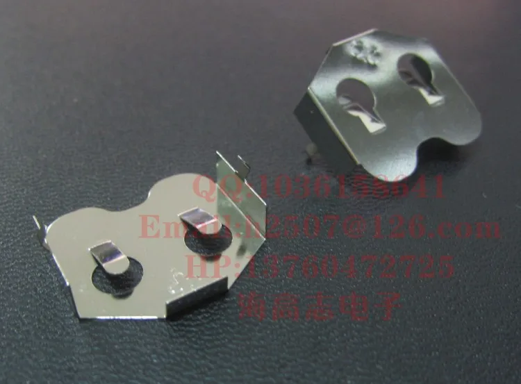 CR2450 подключаемого модуля держатель для металлической батареи фосфористая
