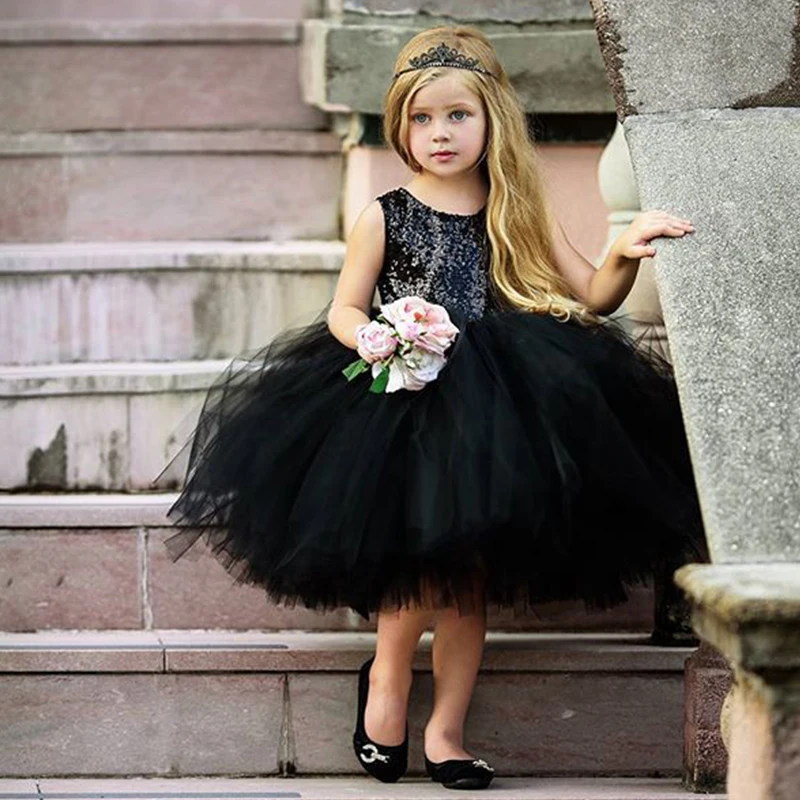 Summer Tutu Girls Dress Sequin Party Baby Love Backless Weeding Dresses Children Costumes Kid Clothing 0-3 Years | Детская одежда и