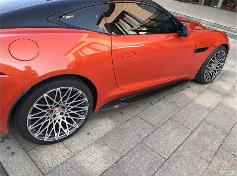 Боковые юбки из углеродного волокна для автомобиля комплект обложки 14-18 Jaguar F-TYPE