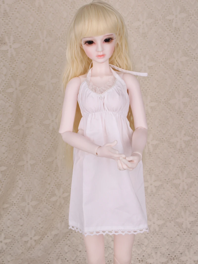 Высококачественные куклы 1/3 1/4 1/6 BJD белые пижамы платье ночная рубашка для