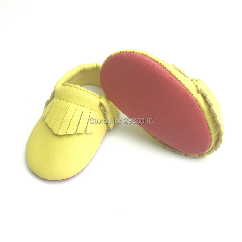 Детская обувь для девочек модные мокасины с красной подошвой и бантом