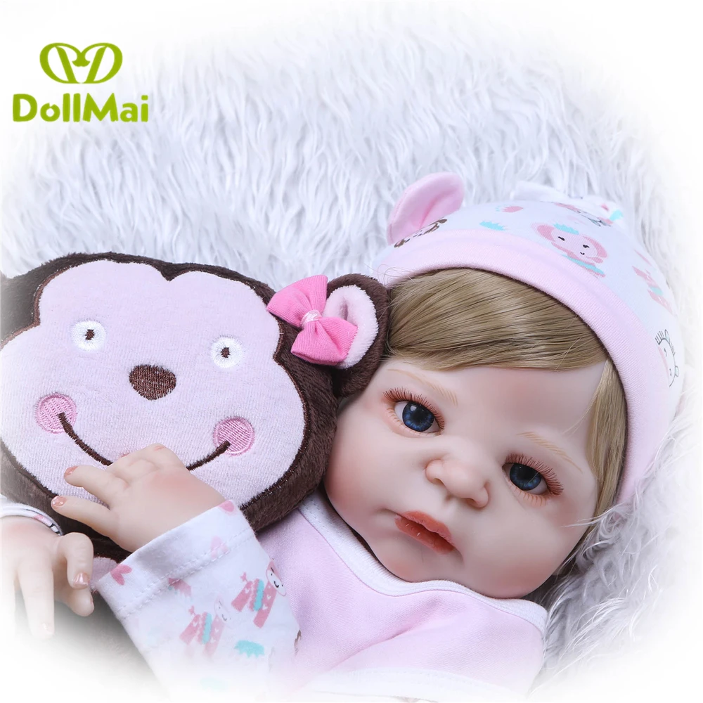 Bebes reborn Real silicone детские куклы 23 &quot57 см Новорожденные девочка живая игрушки для