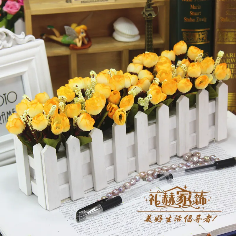 Набор кастрюль деревянный забор декоративный цветочный Шелковый комнатный стол