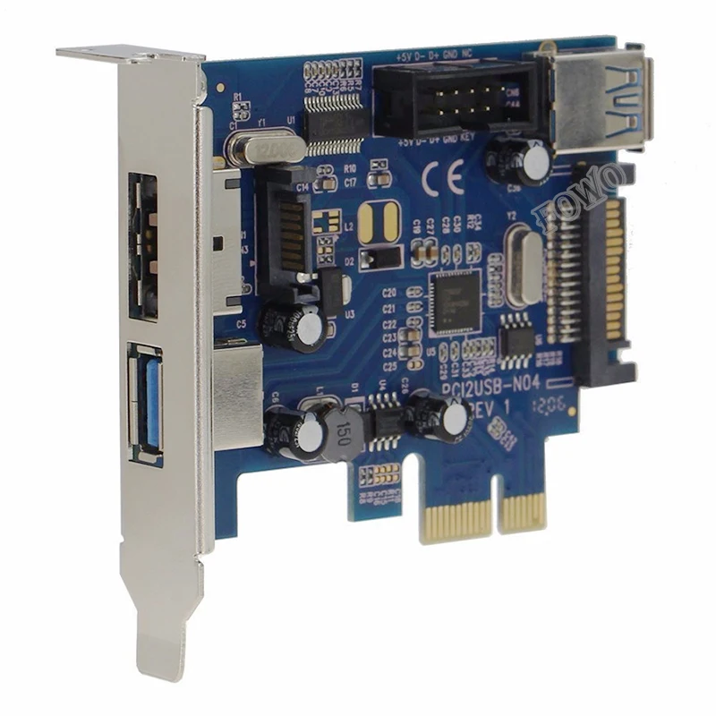 PCI e к питанию eSATA + USB3.0 9pin USB2.0 адаптер конвертер карта с SATA разъем питания|pci-e to