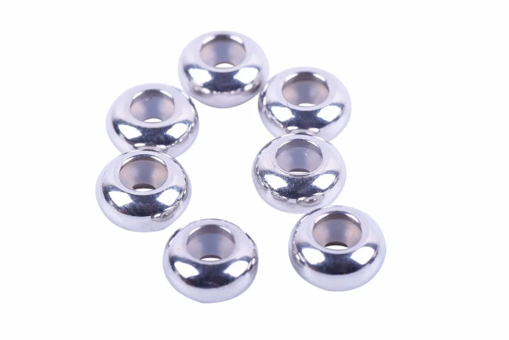 3-Size 50 pcs 304L Stainless Steel Rubber Stopper Spacer Beads inlaid with rubber ring for Charms Bracelet Making--PAT240 | Украшения и