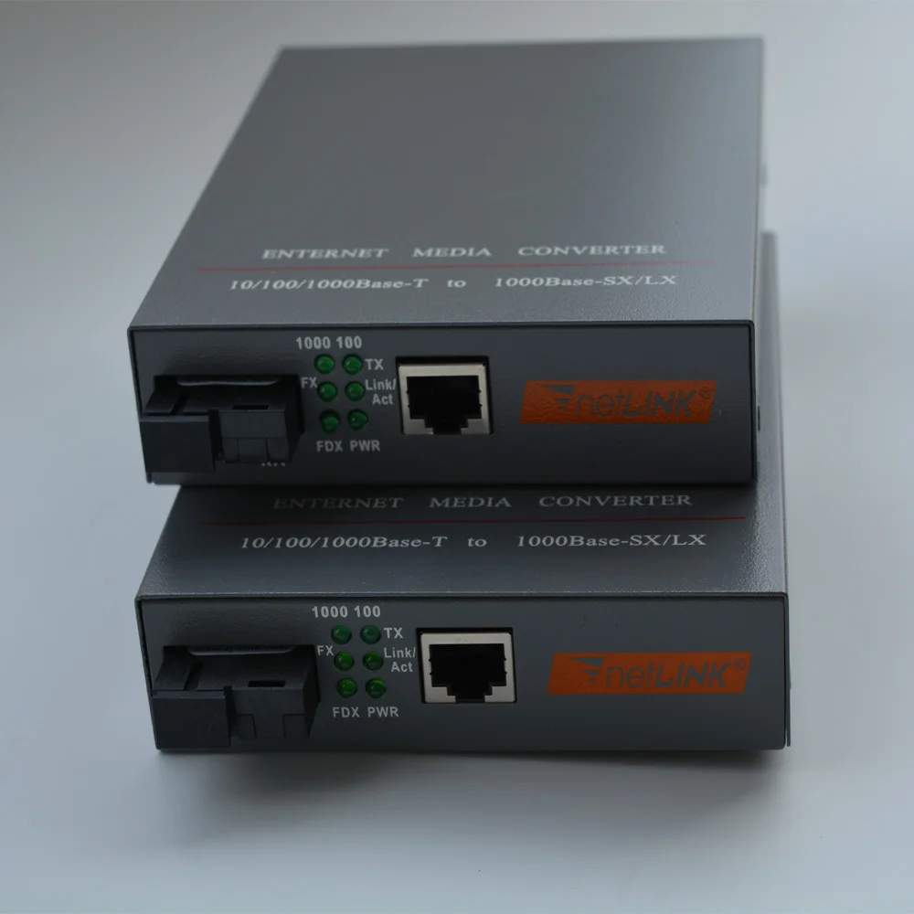 High Quality 100/1000Mbps Gigabit Ethernet to fiber media converter,SC Single fiber single mode 20Km, 1Pair